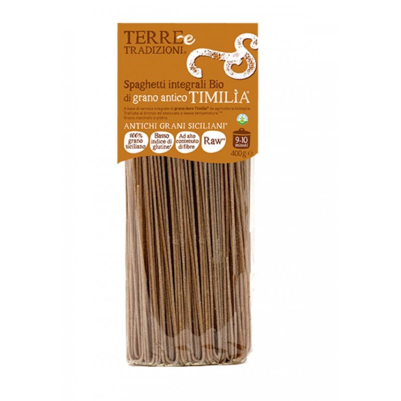 Spaghetti Integrali di Grano Duro Timilìa Bio 400 g •Terre e