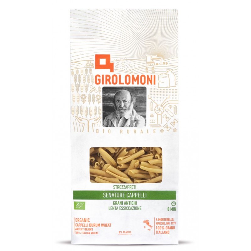 Strozzapreti di Grano Duro Cappelli - Trafilati al Bronzo BIO 500g  •Girolomoni